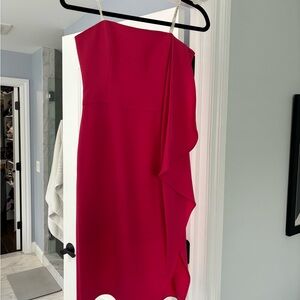 Halston Heritage Fuchsia Asymmetrical Dress